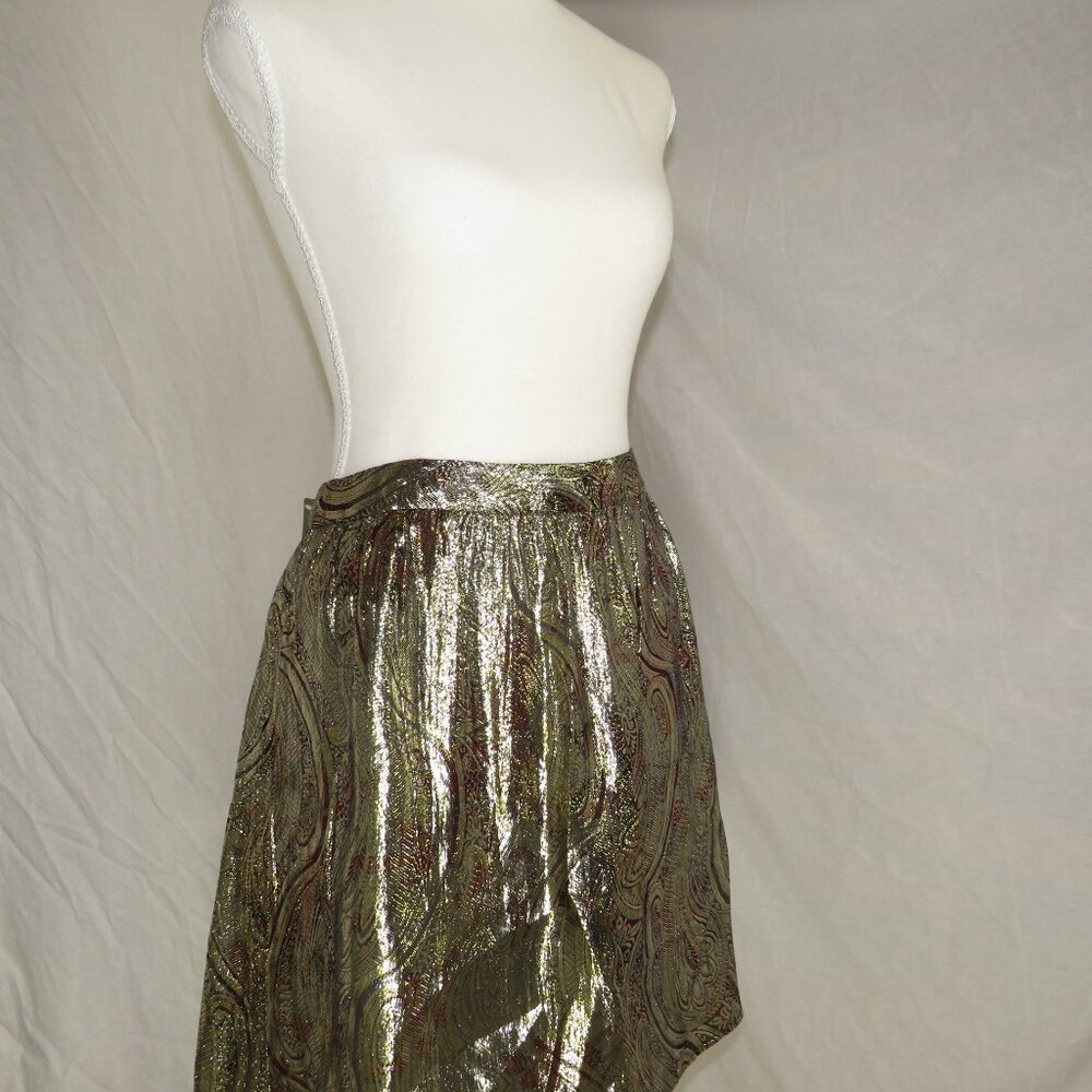 J.Crew Collection Silk-Blend Metallic Jacquard Mini Skirt | Size 10 NWT - Picture 5 of 8